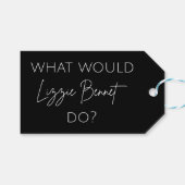 Wat zou Lizzie Bennet doen? Cadeaulabel (Voorkant (Horizontaal))