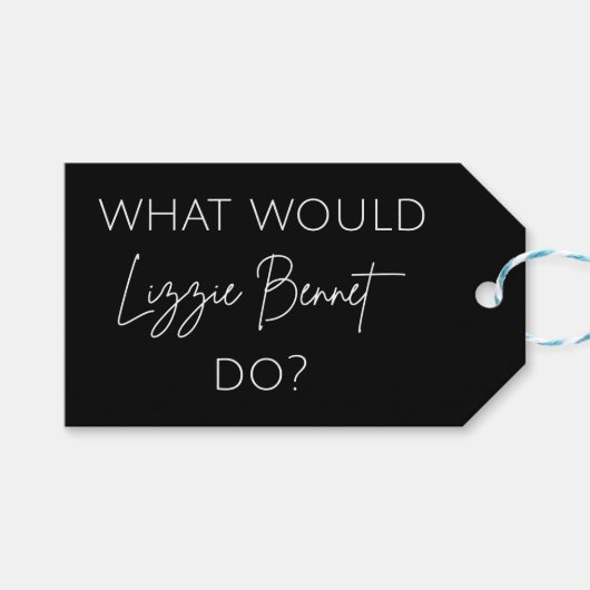 Wat zou Lizzie Bennet doen? Cadeaulabel (Voorkant (Horizontaal))