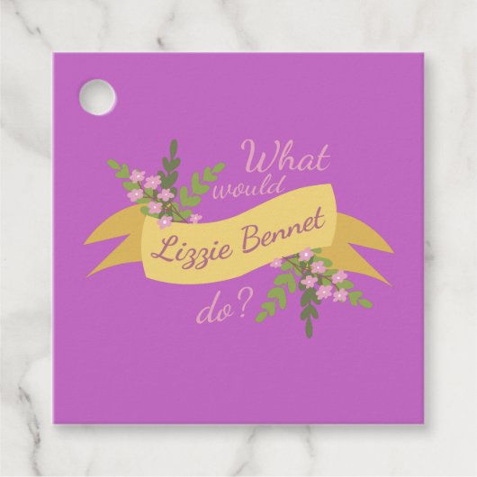 Wat zou Lizzie Bennet doen? II Bedankjes Labels (Voorkant)