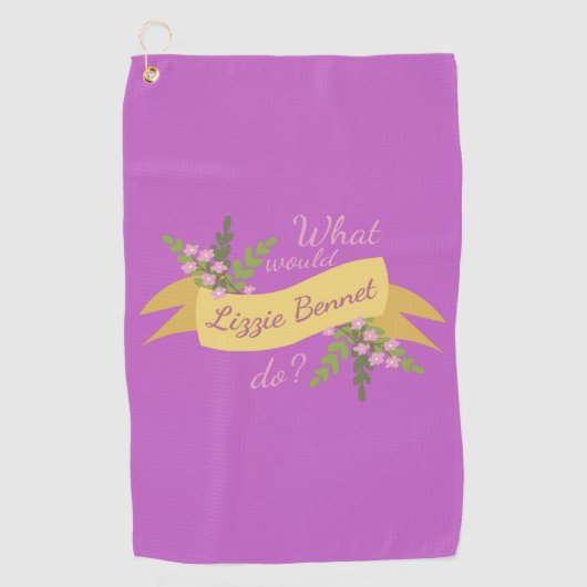 Wat zou Lizzie Bennet doen? II Golfhanddoek (Voorkant)
