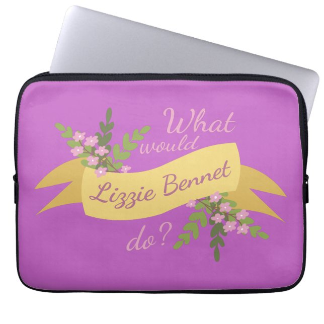Wat zou Lizzie Bennet doen? II Laptop Sleeve (Voorkant)