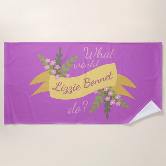 Wat zou Lizzie Bennet doen? II Strandlaken (Voorkant)