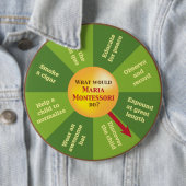 Wat zou Maria Montessori doen? Ronde Button 6,0 Cm (In situ)