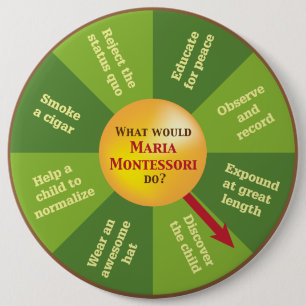 Wat zou Maria Montessori doen? Ronde Button 6,0 Cm