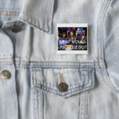 Wat zou Michelle doen? - Gepersonaliseerd Vierkante Button 5,1 Cm (In situ)