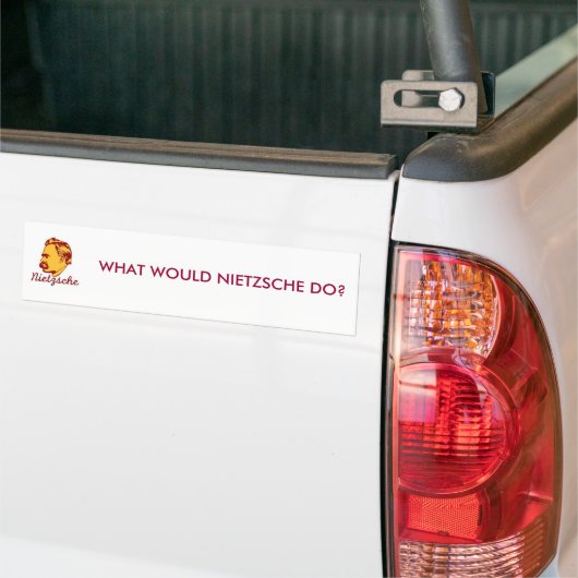 Wat zou Nietzsche doen? Bumpersticker (Op Truck)