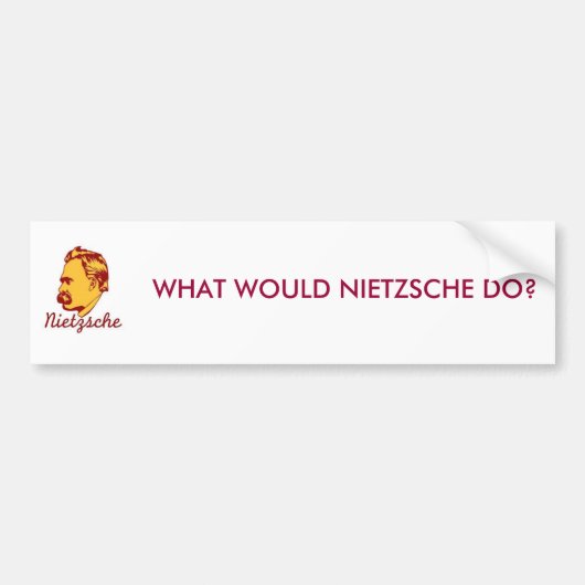 Wat zou Nietzsche doen? Bumpersticker (Voorkant)