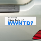 Wat zou Nikola Tesla doen? Bumpersticker (Op auto)