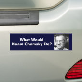 Wat zou Noam Chomsky doen? Bumpersticker (Op auto)