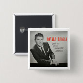 Wat zou Reagan doen? Vierkante Button 5,1 Cm (Voorkant /achterkant)