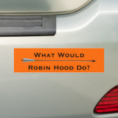 Wat zou Robin Hood doen? Bumpersticker (Op auto)