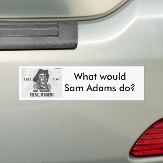 Wat zou Sam Adams doen? Bumpersticker (Op auto)