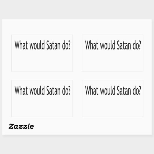 Wat zou Satan doen? Rechthoekige Sticker (Vel)