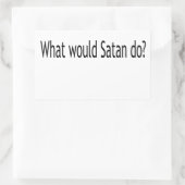 Wat zou Satan doen? Rechthoekige Sticker (Tas)