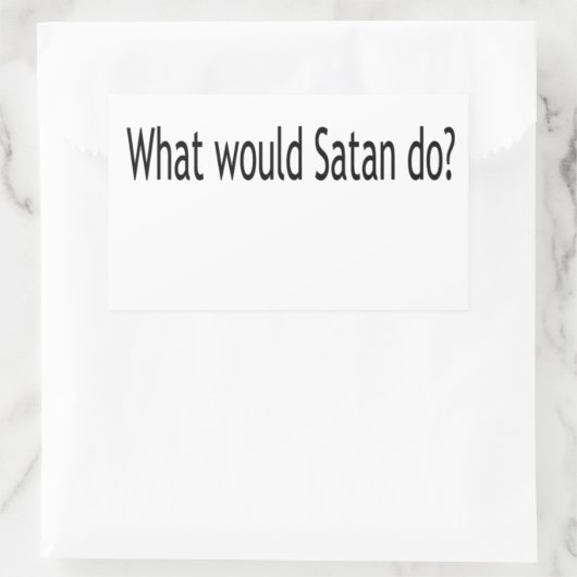 Wat zou Satan doen? Rechthoekige Sticker (Tas)