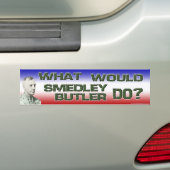 Wat zou Smedley Butler doen? Bumpersticker (Op auto)