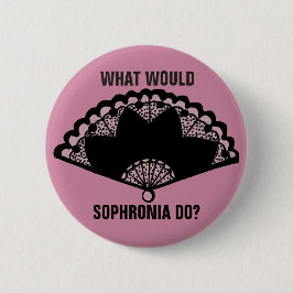 Wat zou Sophronia doen? Afwerking schoollogo Ronde Button 5,7 Cm