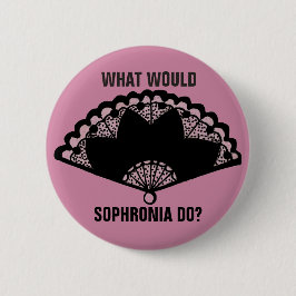 Wat zou Sophronia doen? Afwerking schoollogo Ronde Button 5,7 Cm