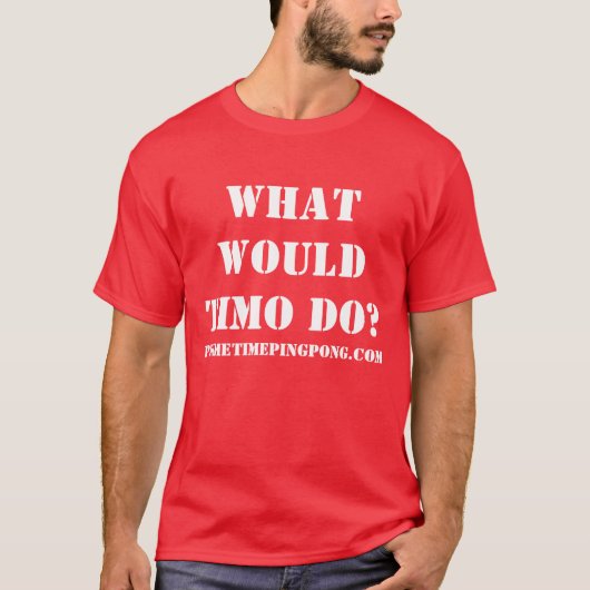 "Wat zou Timo doen?" T-shirt (Voorkant)