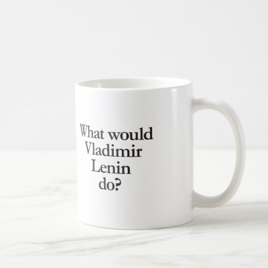 wat zou vladimir lenin doen ? koffiemok (Rechts)