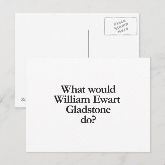 wat zou william met gladstone doen ? briefkaart (Voorkant / Achterkant)
