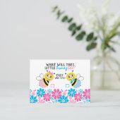 Wat zullen de stemkaarten van de kleine honingbije visitekaartje (Staand voorkant)