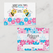 Wat zullen de stemkaarten van de kleine honingbije visitekaartje (Voorkant / Achterkant)