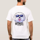 WATAMOFU Pop‑Art Bichon Frise T-Shirt (Achterkant)