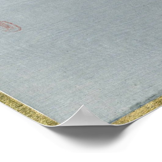 Watanabe Seitei Bird on Branch Watching Spider Poster (Hoek)