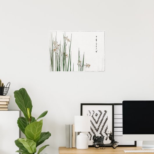 Watanabe Seitei Jonquil Illustratie van Bijutsu Poster (Thuiskantoor)