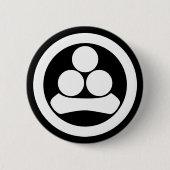 Watanabe ster in cirkel ronde button 5,7 cm (Voorkant)