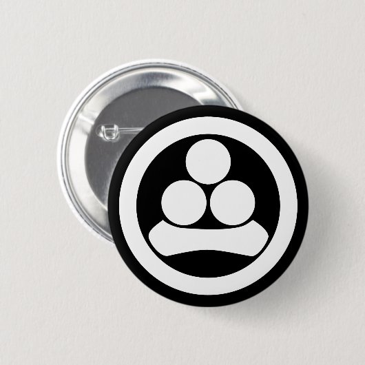 Watanabe ster in cirkel ronde button 5,7 cm (Voorkant /achterkant)