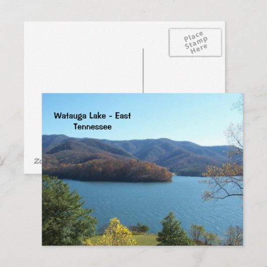Watauga-meer in het Oost-Tennessee-Briefkaart Briefkaart (Voorkant / Achterkant)