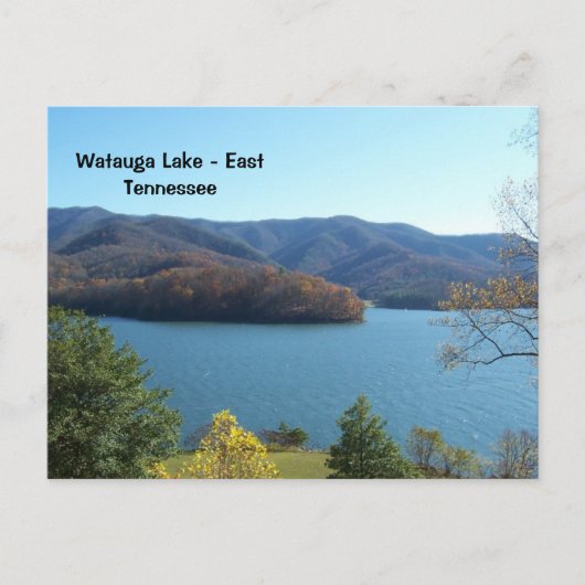Watauga-meer in het Oost-Tennessee-Briefkaart Briefkaart (Voorkant)