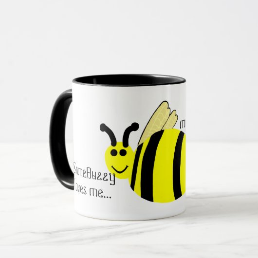 WatBuzzy houdt van me Bumble Bee Mok CUSTOMIZE NAA (Voorkant links)