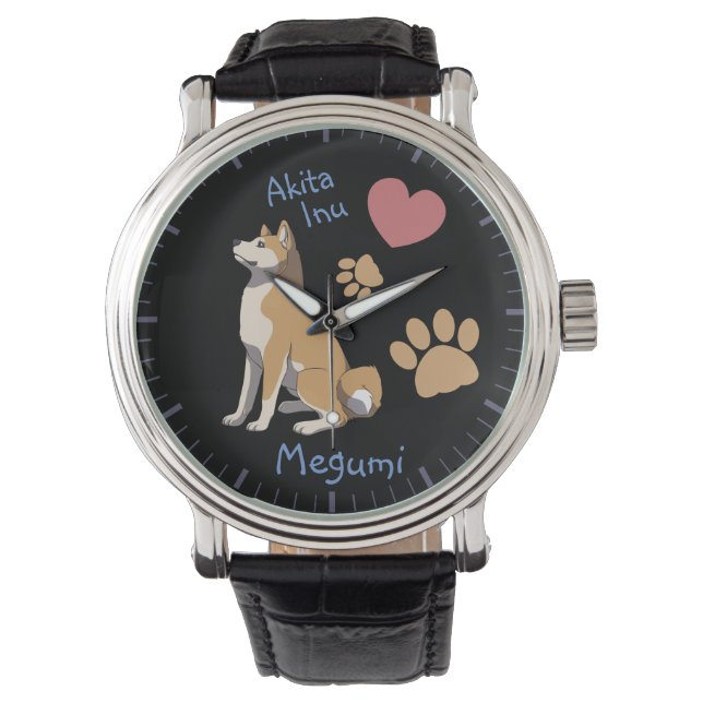 Watch Akita Inu Herren Armbanduhr Horloge (Voorkant)