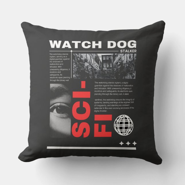 Watch Dogs Throw Pillow  Kussen (Voorkant)