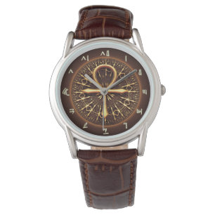 WATCH - EGYPTIAN ANKH GOLDEN ORNAMENT HORLOGE