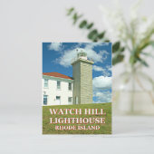 Watch Hill Lighthouse, Rhode Island Briefkaart (Staand voorkant)