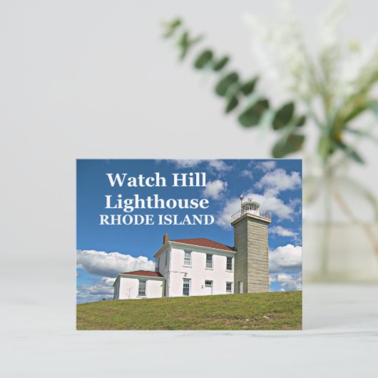 Watch Hill Lighthouse, Rhode Island Briefkaart (Staand voorkant)
