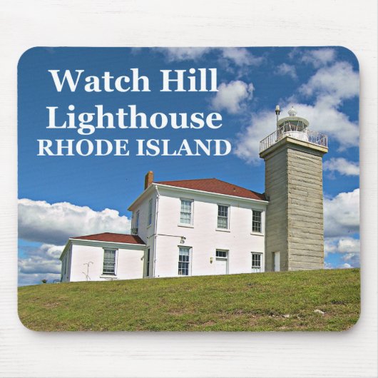 Watch Hill Lighthouse, Rhode Island Mousepad Muismat (Voorkant)