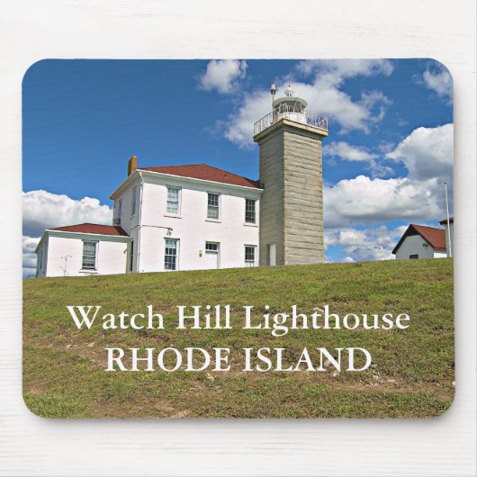 Watch Hill Lighthouse, Rhode Island Mousepad Muismat (Voorkant)