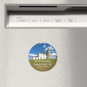 Watch Hill Lighthouse, Rhode Island Round Magnet (Insitu (Vaatwasser))