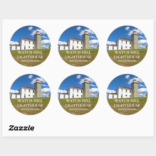 Watch Hill Lighthouse, Rhode Island Stickers (Vel)