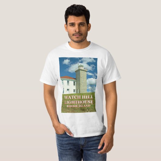Watch Hill Lighthouse, Rhode Island T-shirt (Voorkant volledig)