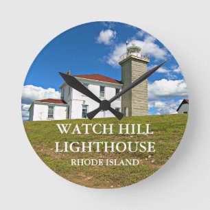 Watch Hill Lighthouse, Rhode Island Wall Clock Ronde Klok