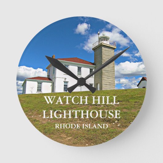 Watch Hill Lighthouse, Rhode Island Wall Clock Ronde Klok (Voorkant)