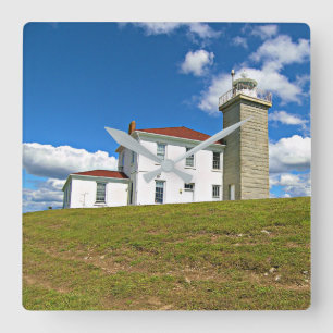 Watch Hill Lighthouse, Rhode Island Wall Clock Vierkante Klok