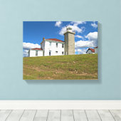Watch Hill Lighthouse, Rhode Island Wrapped Canvas Afdruk (Insitu (Houten vloer))
