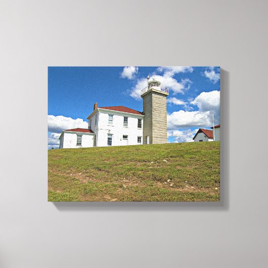 Watch Hill Lighthouse, Rhode Island Wrapped Canvas Afdruk (Voorkant)